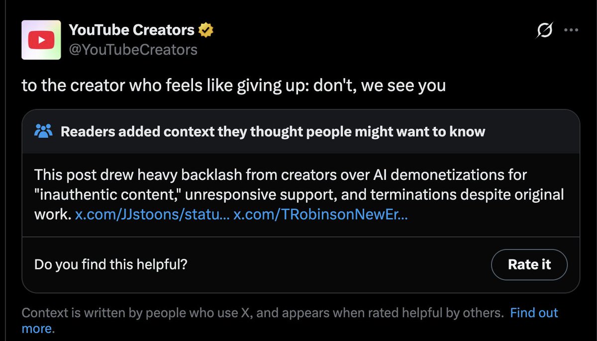 pxrplelol's tweet photo. @YouTubeCreators u guys might actually be blind https://t.co/yvfhWO4wKc