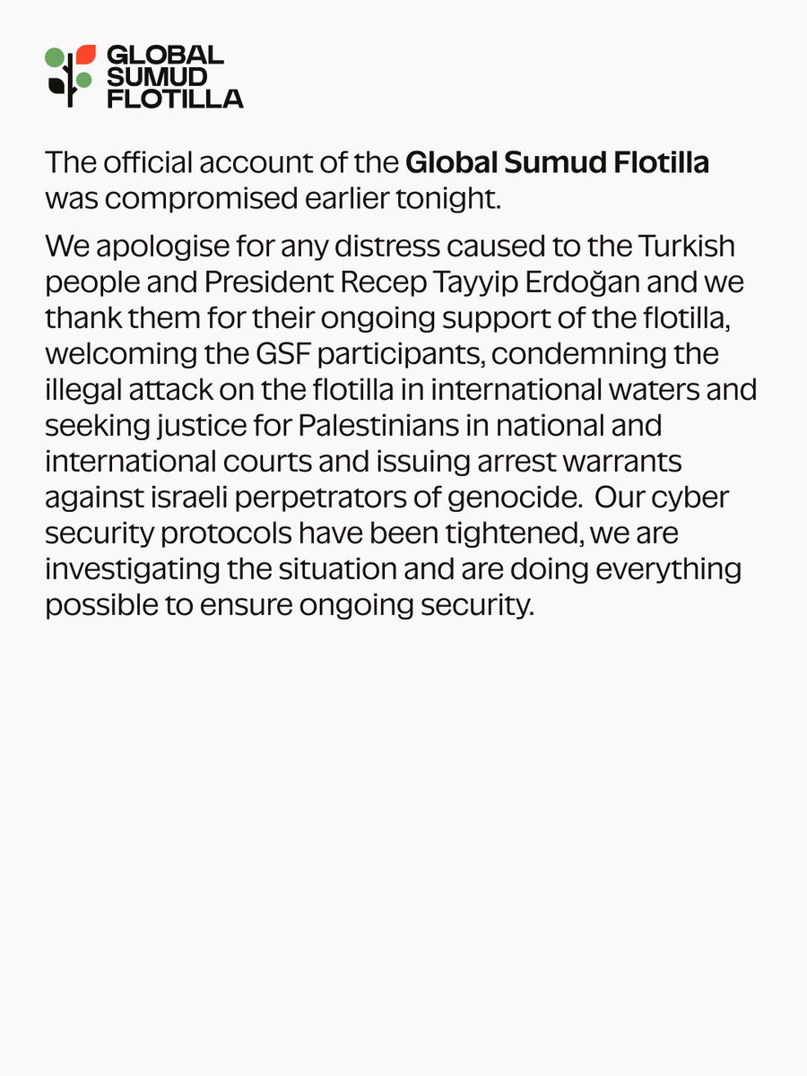 Global Sumud Flotilla tweet media