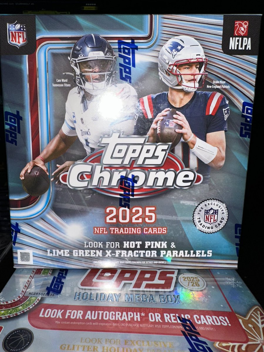 Suliuli1017's tweet image. We try our luck and post…#toppschrome #megabox #nfl