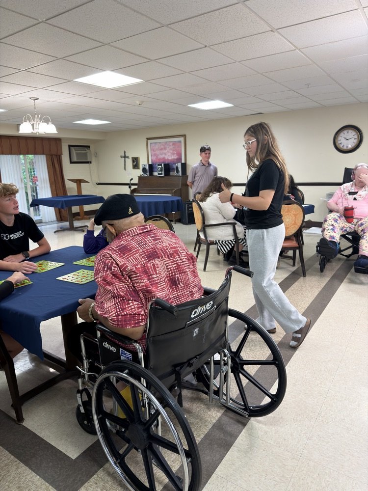 CMMSFoxes's tweet photo. 212 Day brought a new sense of community as some of our CMMS students had the privilege  to travel to Sulphur Springs Health and Rehabilitation.  To see our students outside the classroom invested in our senior
generation was heartwarming and true to the Foxes Spirit. ❤️🦊#2710 https://t.co/7FfvFF34Sx