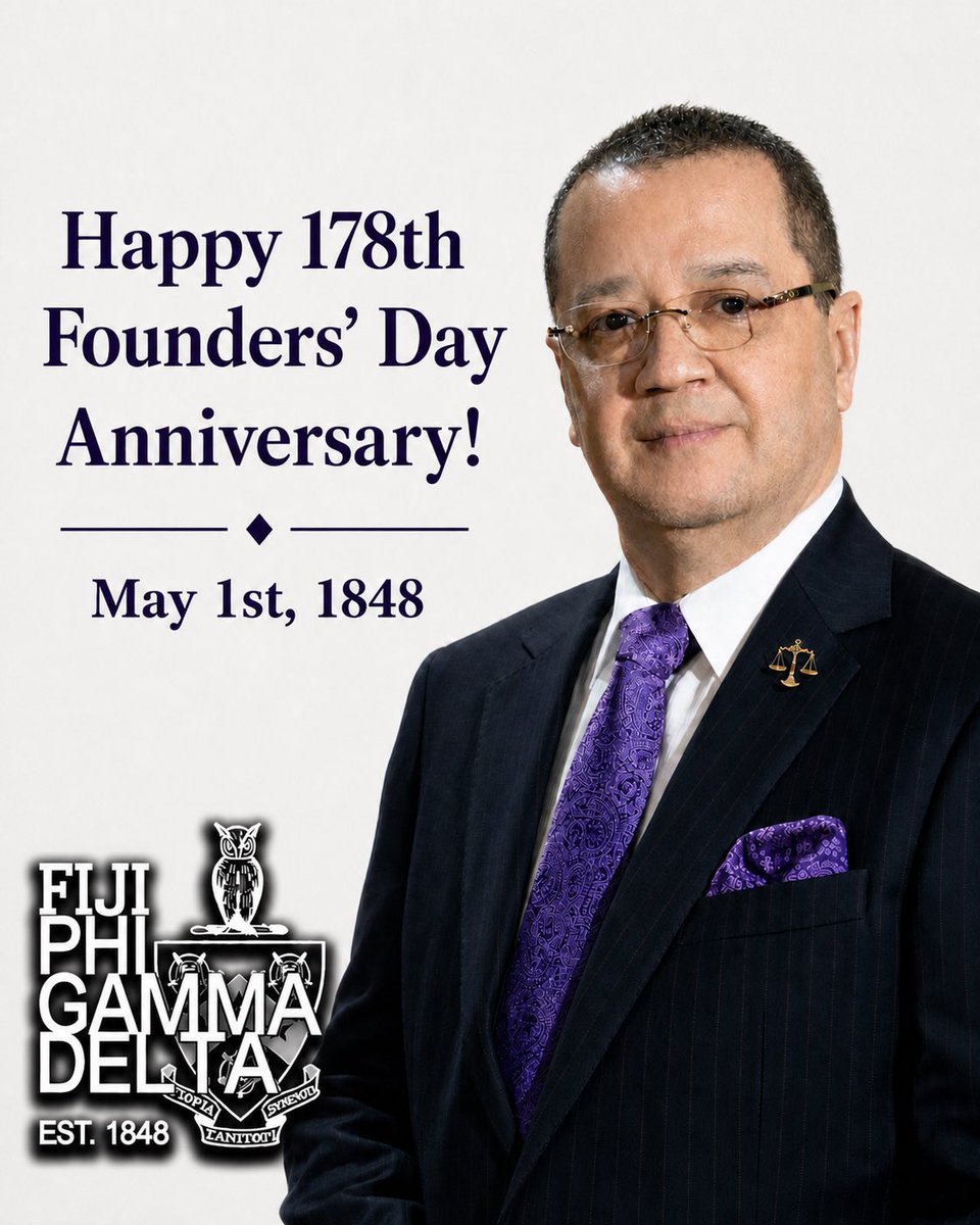 juandarce's tweet image. 🦉 Happy 178th Founders’ Day to #PhiGammaDelta!

May 1, 1848 - Six brothers at Jefferson College started a legacy that continues strong today. Proud to carry forward 178 years of friendship, knowledge, service, morality &amp;amp; excellence.

Perge! 💜 #FIJI #FoundersDay #FIU #SigmaPhi