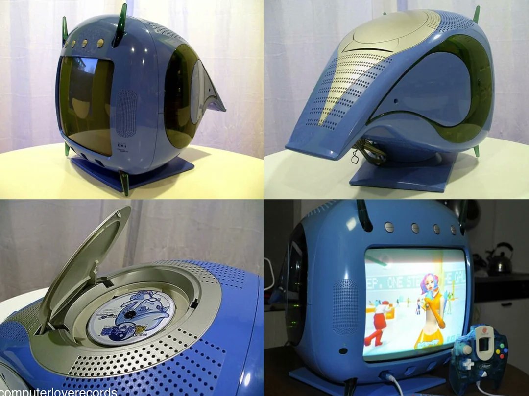 This 14” TV from 2000 was sold only in Japan and included a built-in Sega Dreamcast console