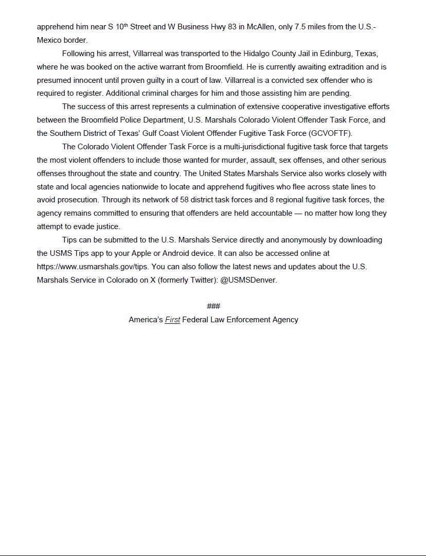 U.S. Marshals Service Denver tweet media