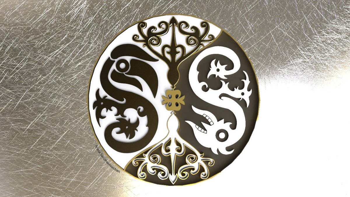 My old dayaknese motif design inspired from those tree symbols: tree of life, bird, and serpent
