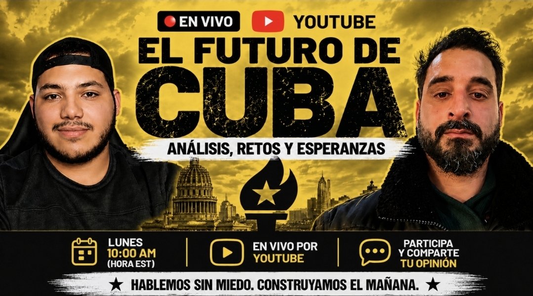 El lunes volvemos a estar en vivo junto a <a href="/LexterLiberal/">Wilmer Toledo</a>. Estaremos reaccionando a las últimas noticias y respondiendo a sus preguntas sobre el <a href="/MovLibertarioCU/">Partido Libertario de Cuba</a>. ¡No te lo pierdas! 
youtube.com/@libertarianvl…