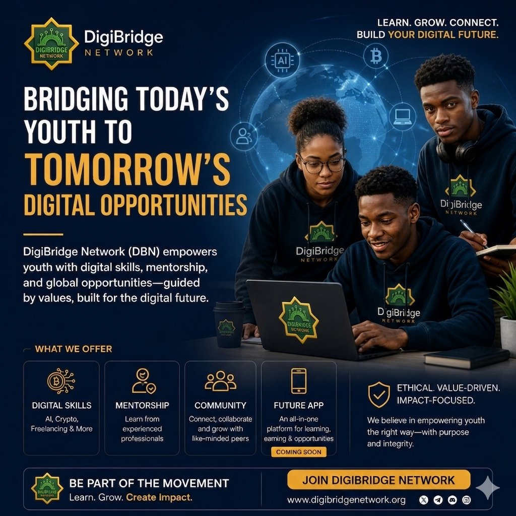 SDAChain's tweet image. Still waiting for a real opportunity?
Too much talent. Not enough access.
DigiBridge Network (DBN) is changing that.
Start building.
#DigiBridgeNetwork #DigitalSkills #FutureReady #Web3