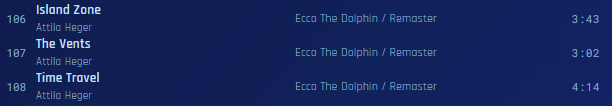 eccoonline's tweet photo. Attila Héger is treating us with the good stuff once again!
Three new remastered tracks have been added to the playlist: Island Zone, Time Travel and The Vents. The latter is an delicate harmony of original FM and modern instruments!
https://t.co/1Ic21kX5yk https://t.co/tB1qfxeYAM