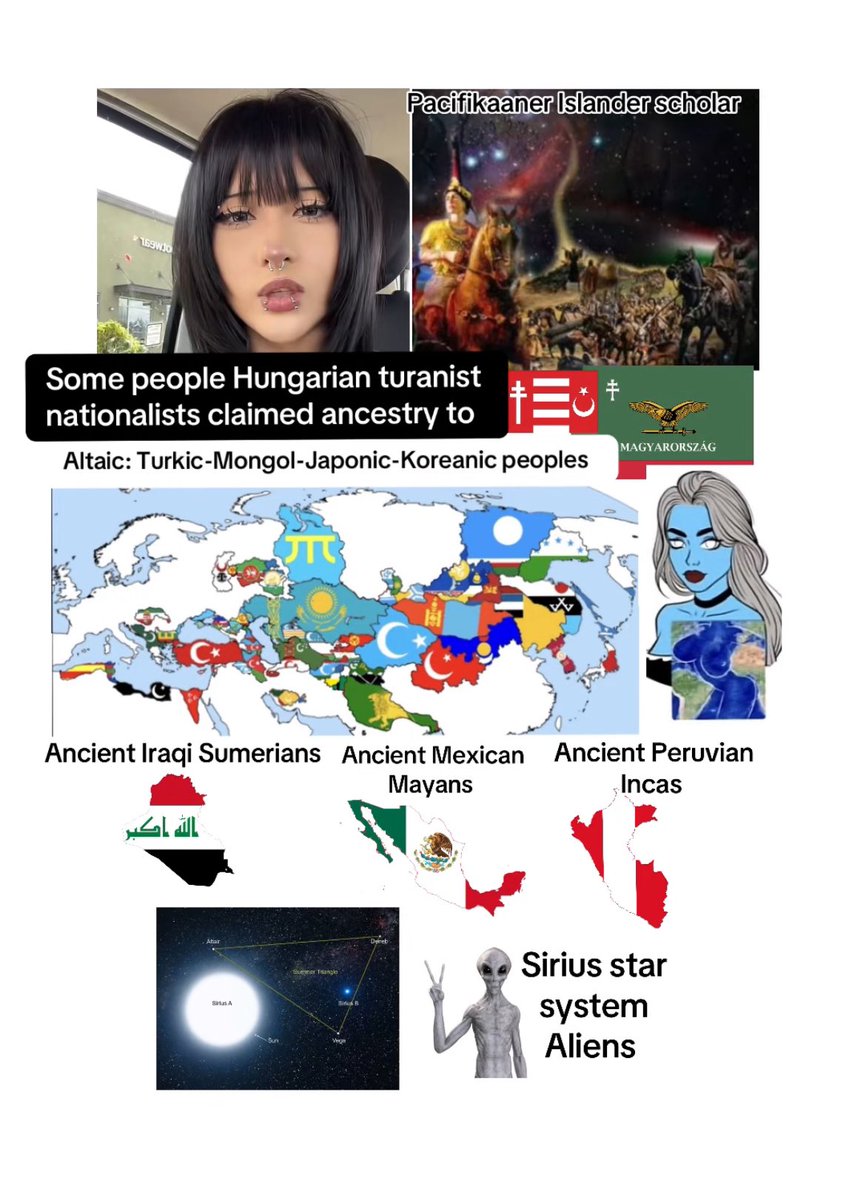 pacifikaaner's tweet image. Some people Hungarian turanist nationalists claimed ancestry to #history #geography #map #maps #mapper #mapping #cartography #fact #facts #interestingfacts #interesting #fyp #meme #memes #dankmemes #dailymemes