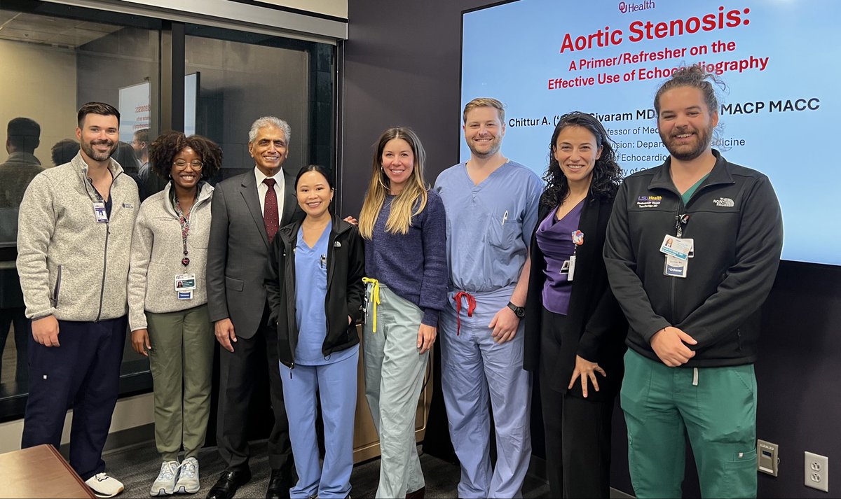 CASivaram1's tweet photo. 🫀🎓🫀
✅ Enjoyed meeting &amp; interacting with LSU New Orleans cardiology fellows today
✅ Thank you @MehnazRahmanMD, Dr. Neeraj Jain &amp; Dr. Paul LeLorier for your hospitality
@iamritu 
@acc_oklahoma 
@HeartOTXHeartMD 
@DrJMarine 
@DrMarthaGulati 
@DavidWienerMD 
@Hragy https://t.co/txud8jY0uI