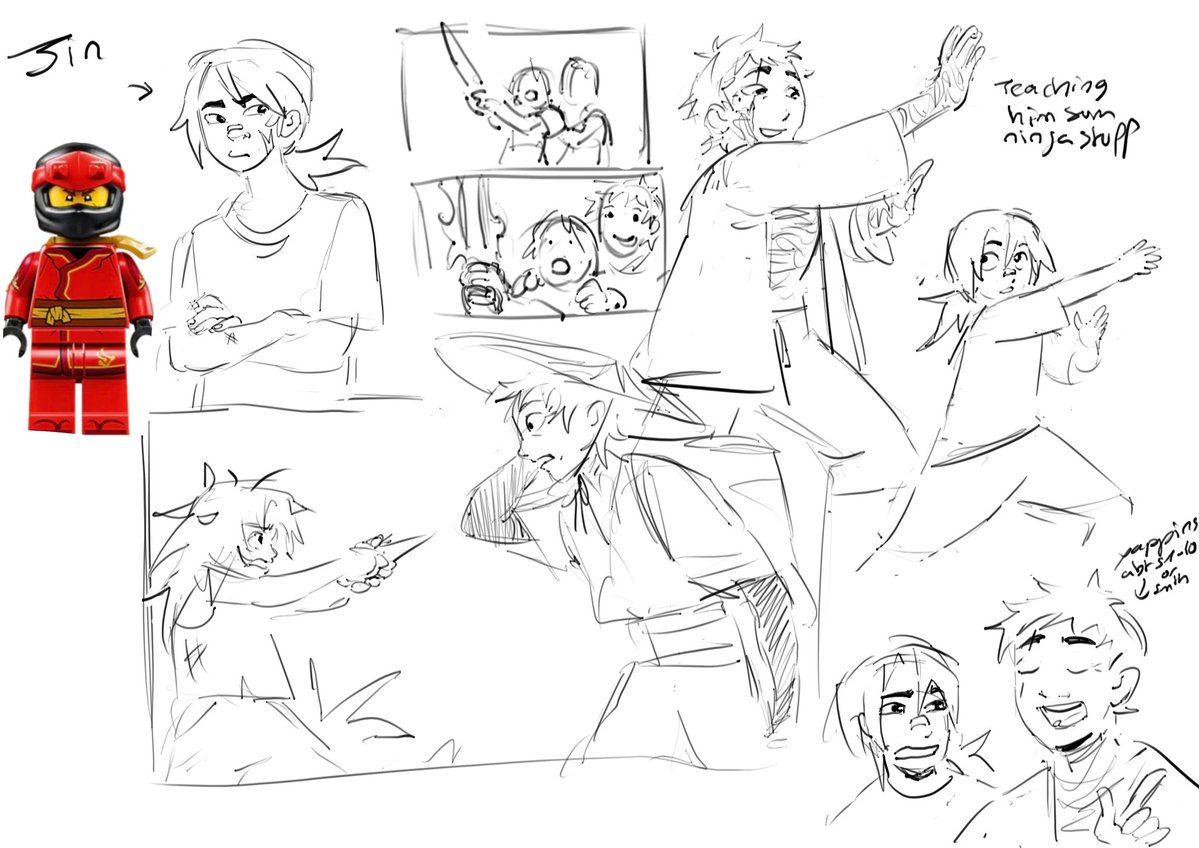 I love the kai adopted jin trope so much found father/son relationship are my everything
Yes the guy with short hair and burned body is kai  he's just old dw
Thanks for the idea of kai finding jin in the land of monsters <a href="/baboo__lalu/">baboo! ninjago fase🇵🇸</a> !
#ninjago #kai