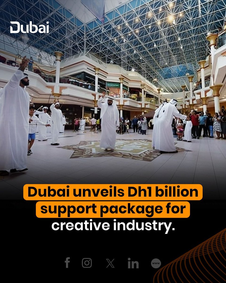 dubaikeyinsight's tweet image. Dubai launched a Dh1 billion support package for the creative industry, offering funding and incentives to boost growth in media, arts and digital sectors.

#Dubai #Creative #Business #Innovation #News
