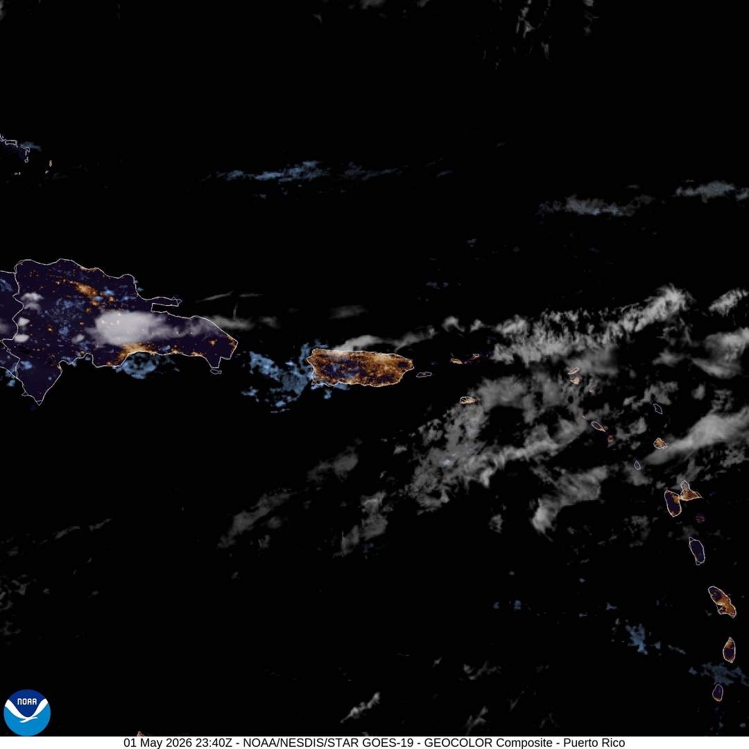 VegaBajaWx's tweet image. Imagen de satélite May 1, 2026 at 08:00PM #PuertoRico #weather