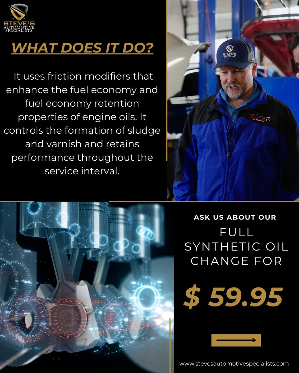 StevesAutoSandy's tweet image. It's Oil Change Friday! 🛢️🥳🙌
So, what is EPR and MOA? 🤔First it stands for Engine Performance Restoration! 
Check out the post below to learn more! 👇😁
#BGproducts #oilchangefriday #additives #autocaremadeeasy #stevesautomotivespecialists #automotiveknowledge