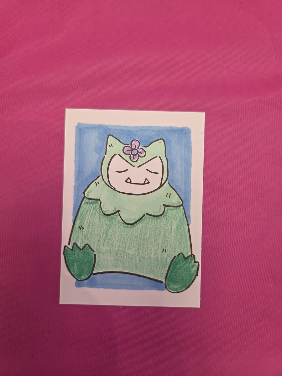 moonwakestudioz's tweet image. made and traded my first #atc card !!