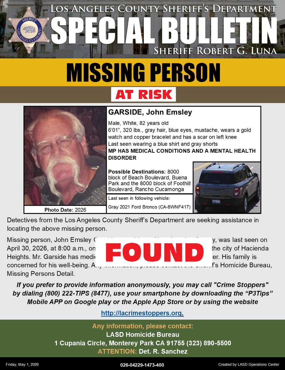 LA County Sheriffs tweet media