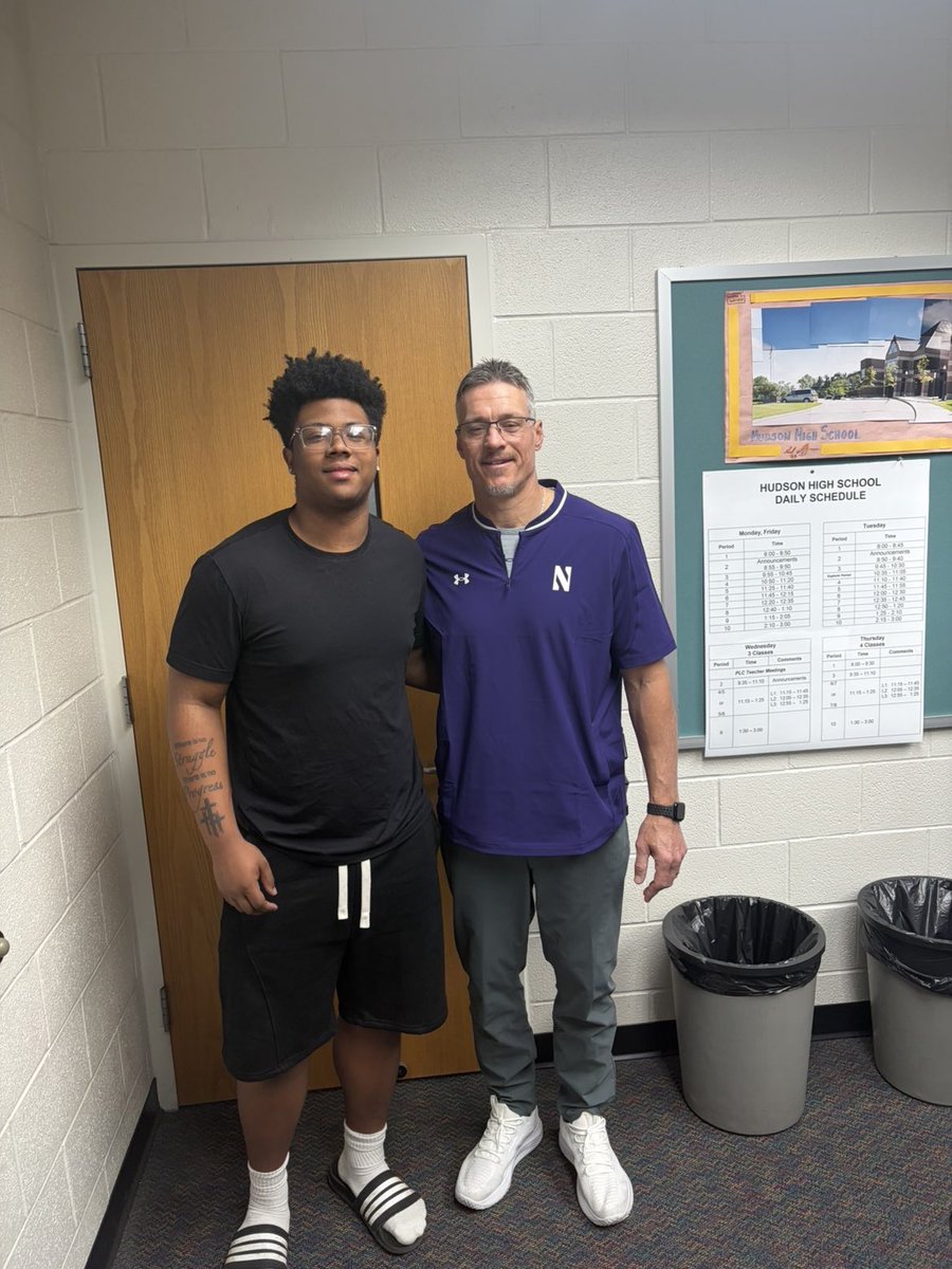 CooperSull21761's tweet photo. Thank you @CoachDJVokolek for pulling me out of class to speak. I enjoyed the conversation and I can’t wait to connect again soon.  

@RollHudFootball 
@Coach_Gough 
@CoachD_Sanders 
@NUFBFamily https://t.co/HK1Knqk4zg