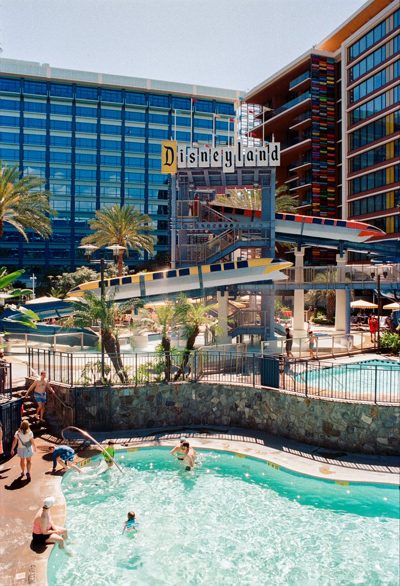 dannysframe's tweet photo. Checking in? Disneyland hotel on 35mm. First two shots are Cinestill 800T. Last two are Kodak Ultramax 400. Happy Friday https://t.co/cEjpyqFTkD