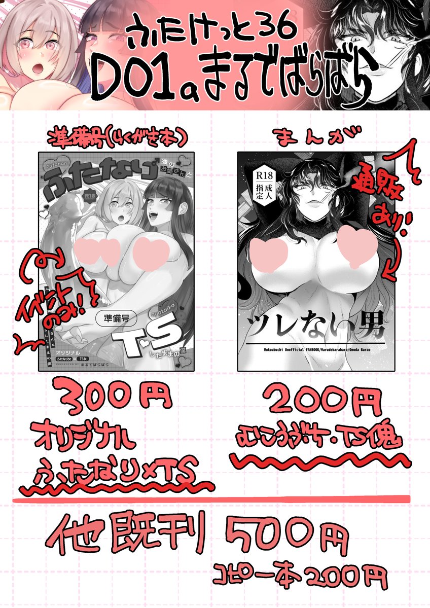 斧田ばら男🔞/ふたけっと36：D01a tweet media