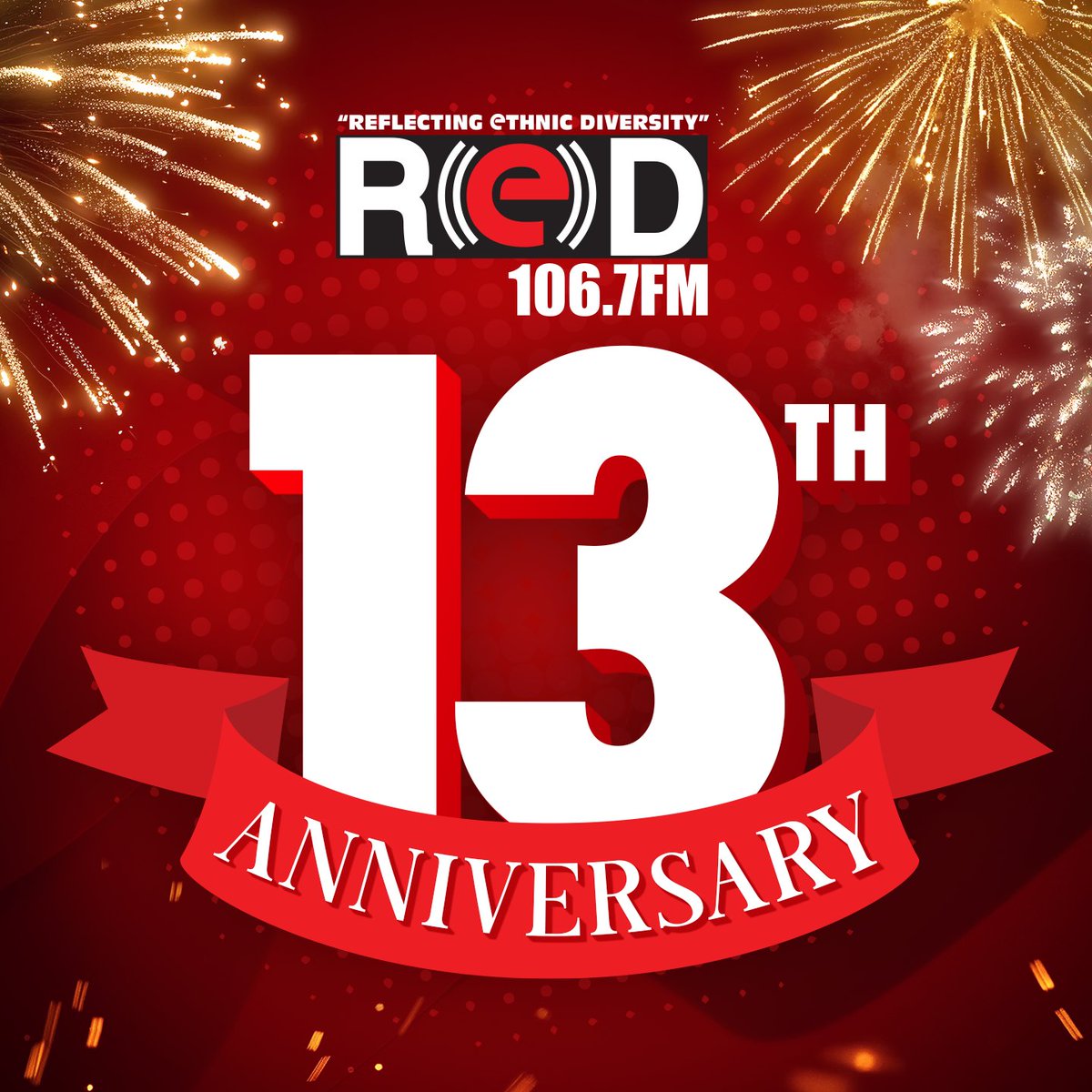 REDFMCALGARY's tweet photo. Today we celebrate RED FM Calgary's 13th Anniversary 🎉

Thank you to our listeners, clients, partners, and entire community for your continuous support! https://t.co/8YWh8WMeyJ