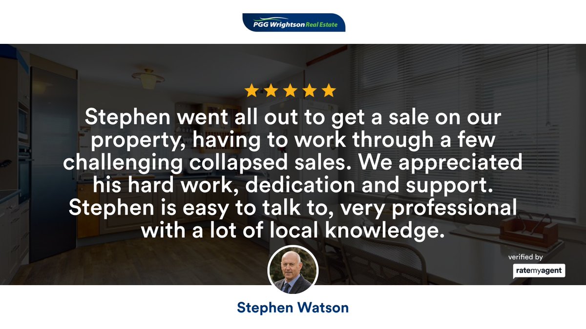 StevenwatsonNZ's tweet photo. My latest RateMyAgent review in Netherby.
Salesperson 10010960

Licensed REAA 2008

...
#ratemyagent #realestate #PGG_Wrightson_Real_Estate_Ltd_Ashburton https://t.co/Ha9fn881us
