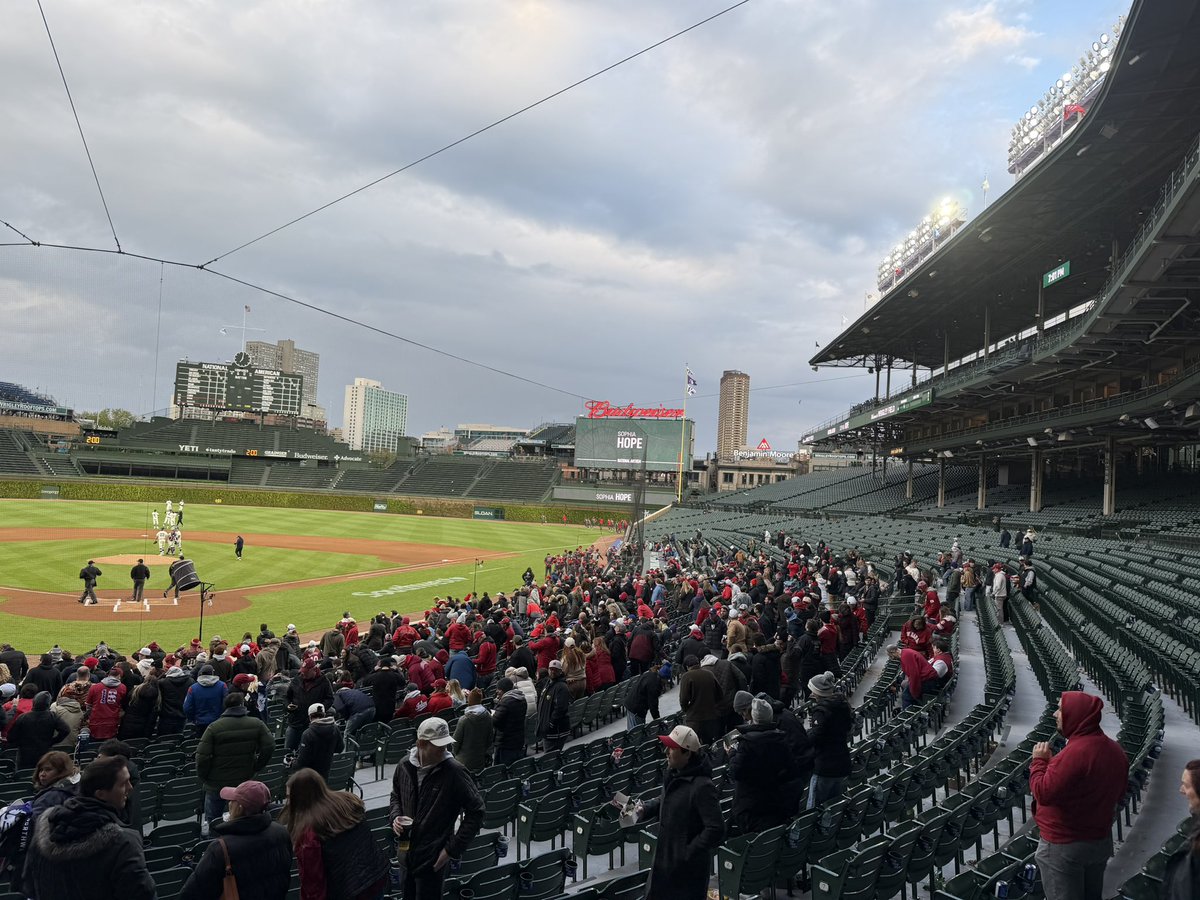 Indiana Strong Strong Indiana contingent here at Wrigley. First pitch upcoming ...