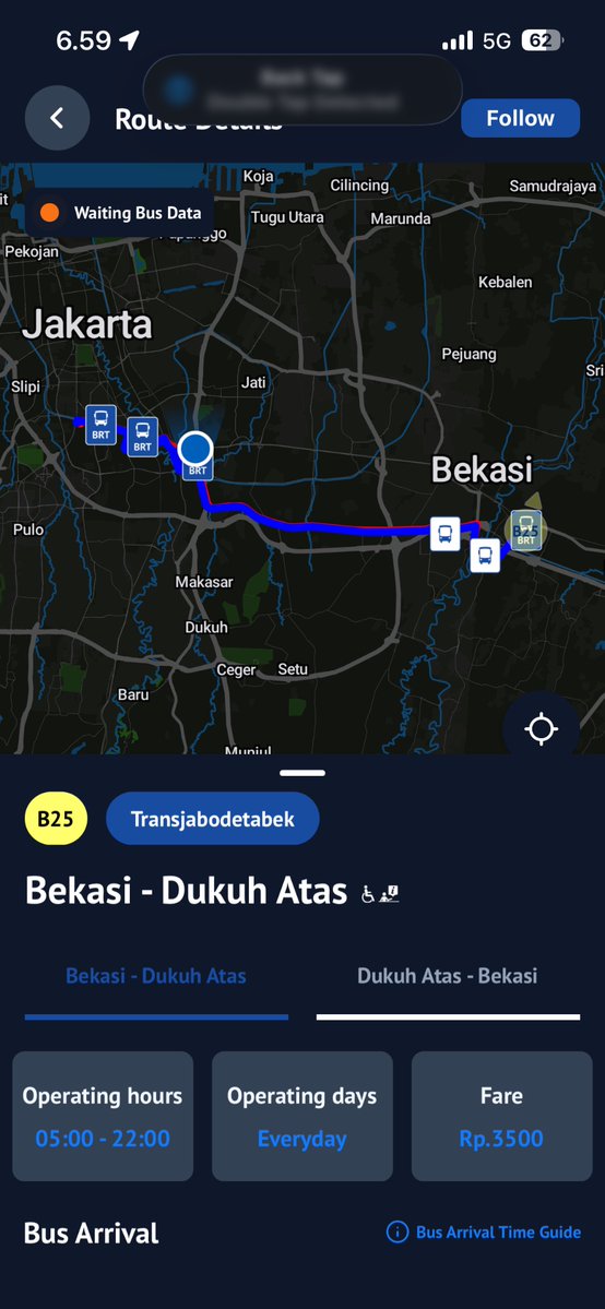diwlestari's tweet photo. Halo min tolong info dong ini B25 arah Bekasi, udah dimana ya? Posisi di halte Flyover Jatinegara @PT_Transjakarta https://t.co/0gWz6txmzZ