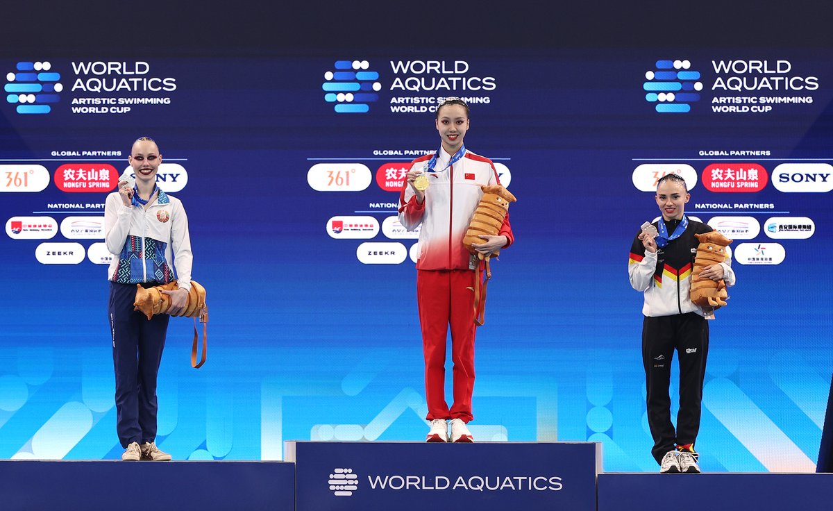 CGTNSportsScene's tweet image. 🇨🇳#China open the World Aquatics #ArtisticSwimming #WorldCup in Xi’an with flying colors: 3🥇on Day 1.

🔷Team Technical: China score 304.3592 PTS to bag GOLD

🔷Women’s Duet Technical: Xu Huiyan/Lin Yanjun take GOLD

🔷Women’s Solo Technical: Xu again, GOLD with 263.8634 PTS