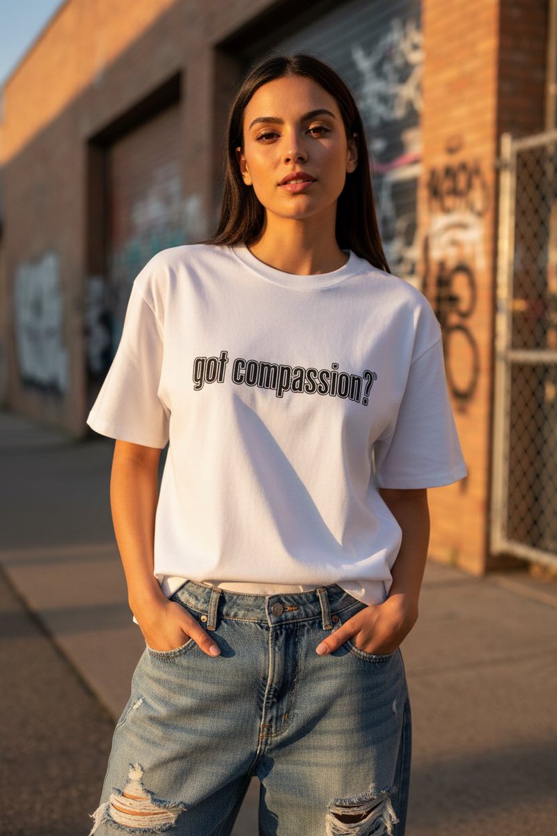 veganstreetwear's tweet image. Marketing asks “got milk” we ask “got compassion” … all new today limited edition organic cotton ts. Limited quantities #vegan #ethics
