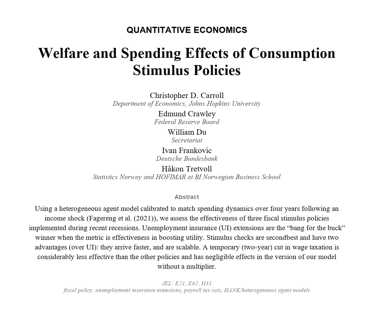 Quantitative Economics (@qe_editors) / Posts / X