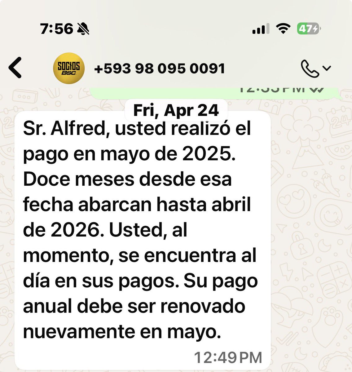 Cómo estarán las finanzas de Barcelona Sporting Club, que ni el departamento de <a href="/sociosbsc/">SOCIOS BSC</a> sabe si uno debe o no?

La página decía que tenía deuda.
Escribo, envío prueba de mis pagos ANUALES de los últimos años demostrando que “no debo nada”.

Y eso que pago el 100% anual y no en