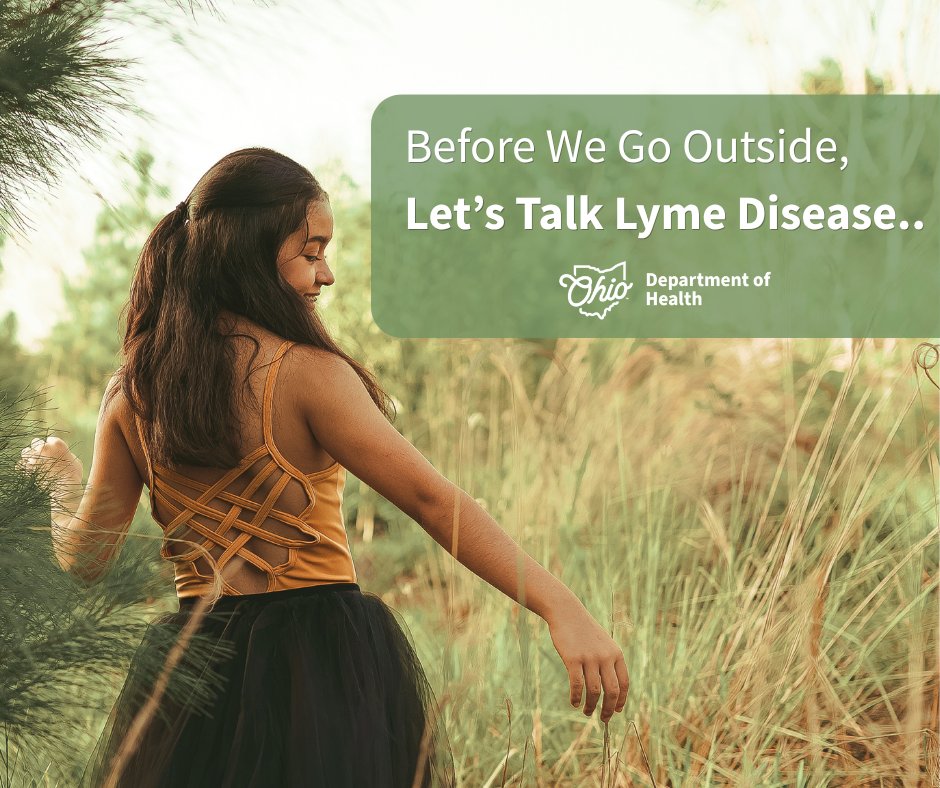 OHdeptofhealth's tweet image. Hello May, and hello 80 degree days!
Before you run outside to enjoy the beautiful spring weather, lets talk Lyme disease for a second...
Learn more about Lyme disease and tick bite prevention: bit.ly/3P9eC2I 
#LymeDiseaseAwarenessMonth #LymeDisease #Ticks