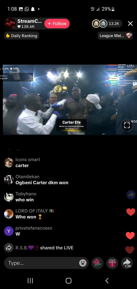 TochukwuValent5's tweet photo. Carter don beat portable craze comot for eye 😅😅💔

Carter don win https://t.co/UtUyA1ITVL