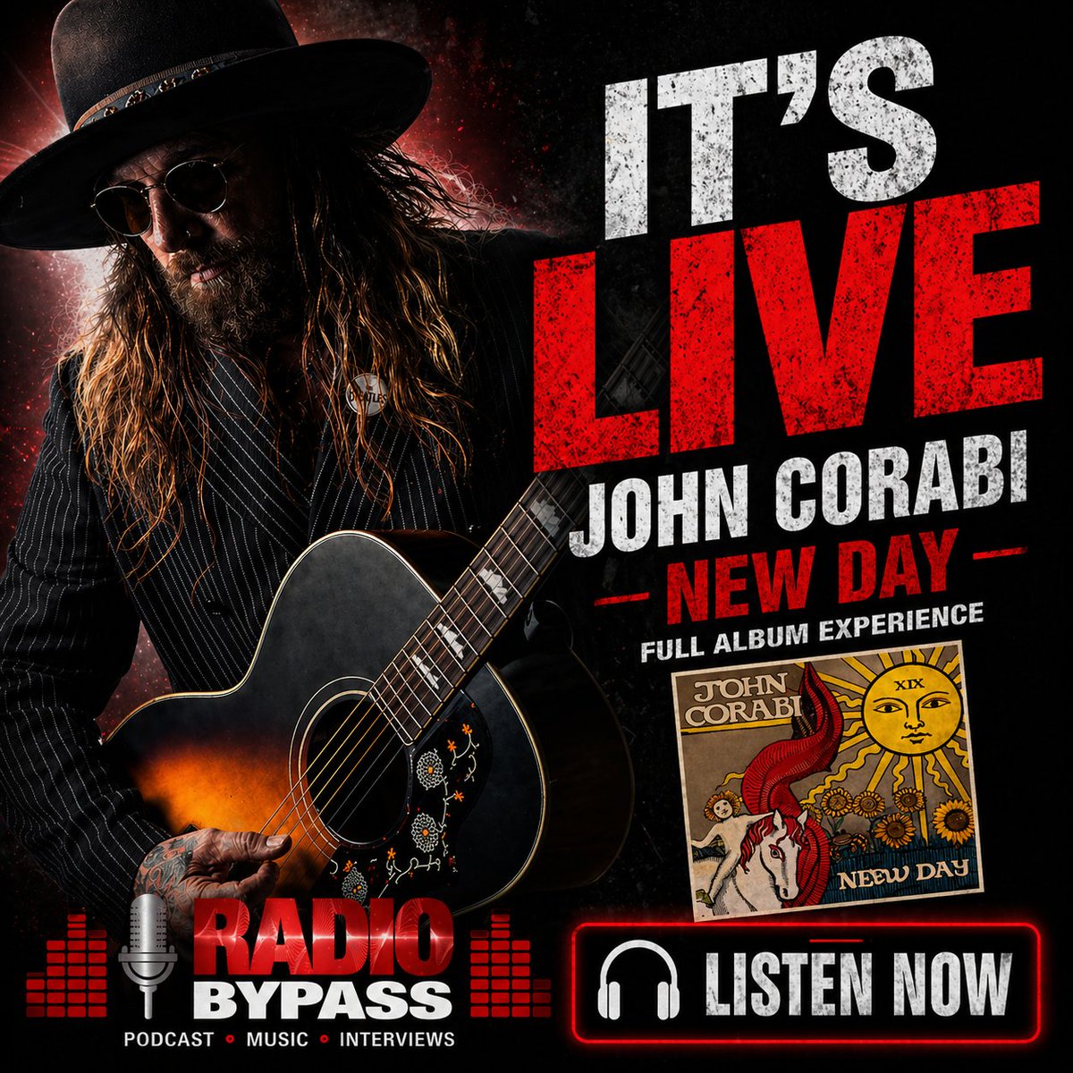 radiobypass's tweet image. 🔥 IT’S LIVE 🔥

John Corabi – New Day
The FULL Album Experience is here.
🎙️ Stories behind EVERY song
🎧 Hear the FULL album

Turn it up and dive in 👇
#RadioBypass #NewMusic #RockAndRoll
podcast.show/radiobypass/ep…
@Crablegs59