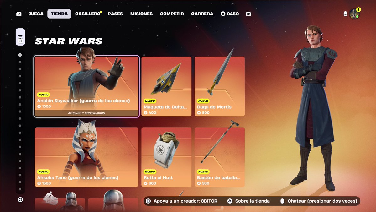 8BitCRPlays's tweet image. Han llegado Anakin y Ahsoka de clone wars a la tienda! #FORTNITE Usa codigo 8BitCR o estos enlaces que lo ponen automaticamente :heart:  #EpicPartner #Ad 

fortnite.com/item-shop/offe…

Lote de troopers en MEGA OFERTA AL FIN: fortnite.com/item-shop/offe…