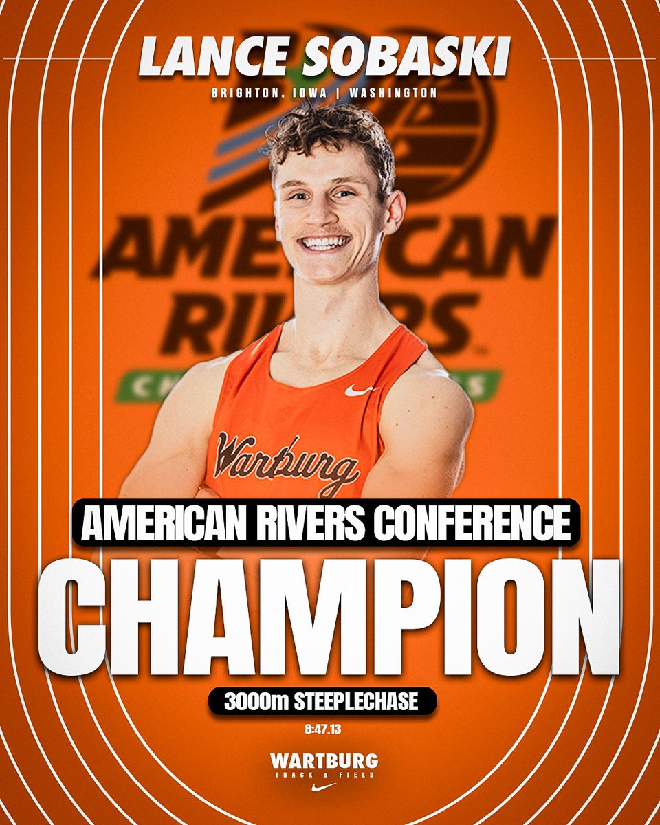 WartburgKnights's tweet image. 🥇𝐀-𝐑-𝐂 𝐎𝐔𝐓𝐃𝐎𝐎𝐑 𝐂𝐇𝐀𝐌𝐏𝐈𝐎𝐍🥇

Sobaski sets a new A-R-C Outdoor record and facility record with a championship time of 8:47.13 in the 3000m Steeplechase. 

#GoKnights x @WTF_knights