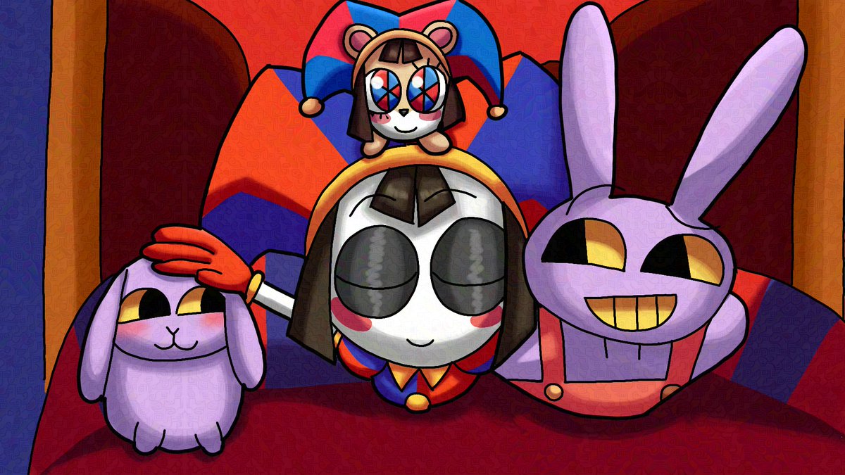funnybunny #JaxxPomni Everyone settling in for a nap…🥰