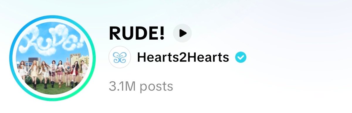 H2Hzone's tweet photo. Hearts2Hearts “RUDE!” official sound has surpassed 3,1M posts on TikTok.

#Hearts2Hearts #하츠투하츠 #H2H https://t.co/QYKrXehzt2