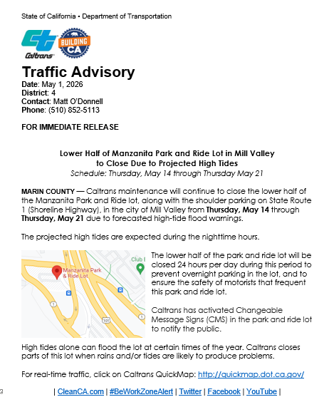 Caltrans District 4 tweet media