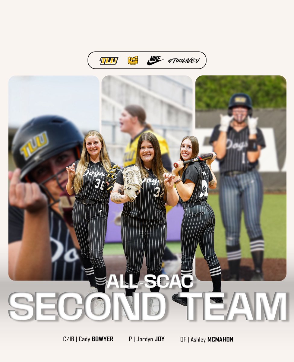 TLUsoftball's tweet photo. What a group 🗣️

Congratulations to all 12 of our All-SCAC honorees 🏅 

#TooLiveU | #PupsUp https://t.co/UfZGQfwe0M