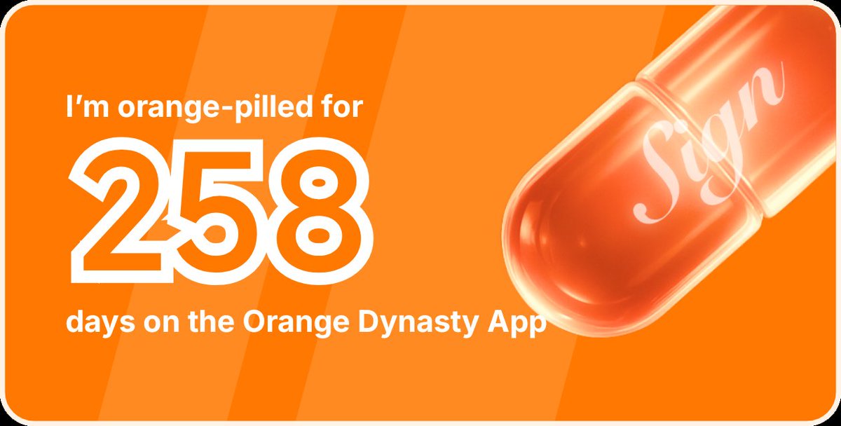 LienSign's tweet photo. I've been Orange-Pilled and Seeing Signs for 258 days 👀🧡🐉.Join the app and be a better version of yourself!
https://t.co/sGxc9FwQgJ https://t.co/pFoHHbRH56