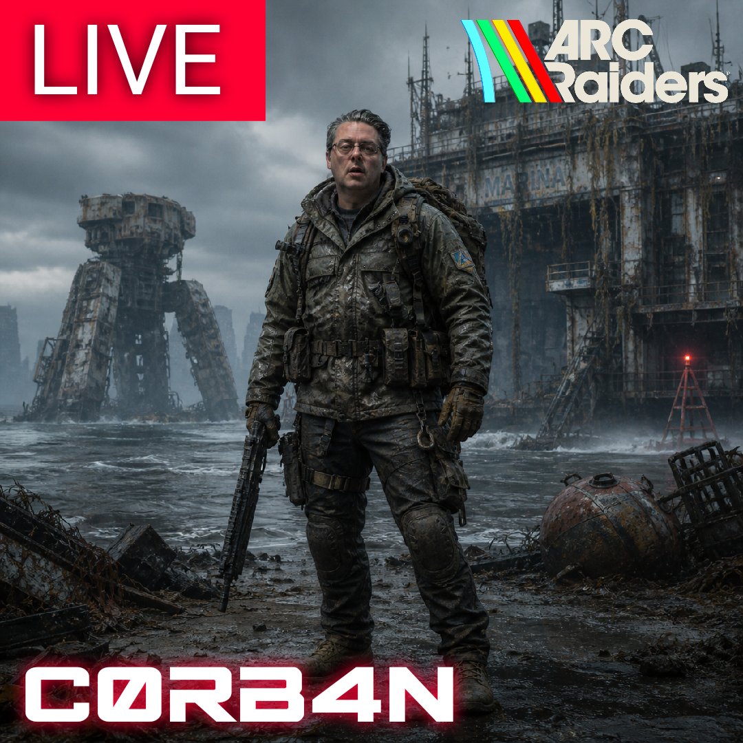 Live NOW @
twitch.tv/c0rb4n
Juice's first time on RIVEN TIDES

30% off your order
gfuel.com/c0rb4n   Use promo code: c0rb4n at checkout
#arcraiders #twitch #gfuel #gamer #c0rb4n