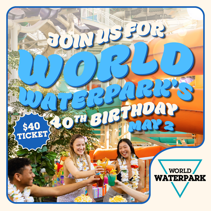whereedmonton's tweet image. Event of the Day: World Waterpark’s 40th Birthday at West Edmonton Mall.

Four decades of waves—celebrated with performances and festivities today.

wem.ca/events/perform…

#YEG #YEGEvents #Edmonton #WEM #WorldWaterpark #YEGFun