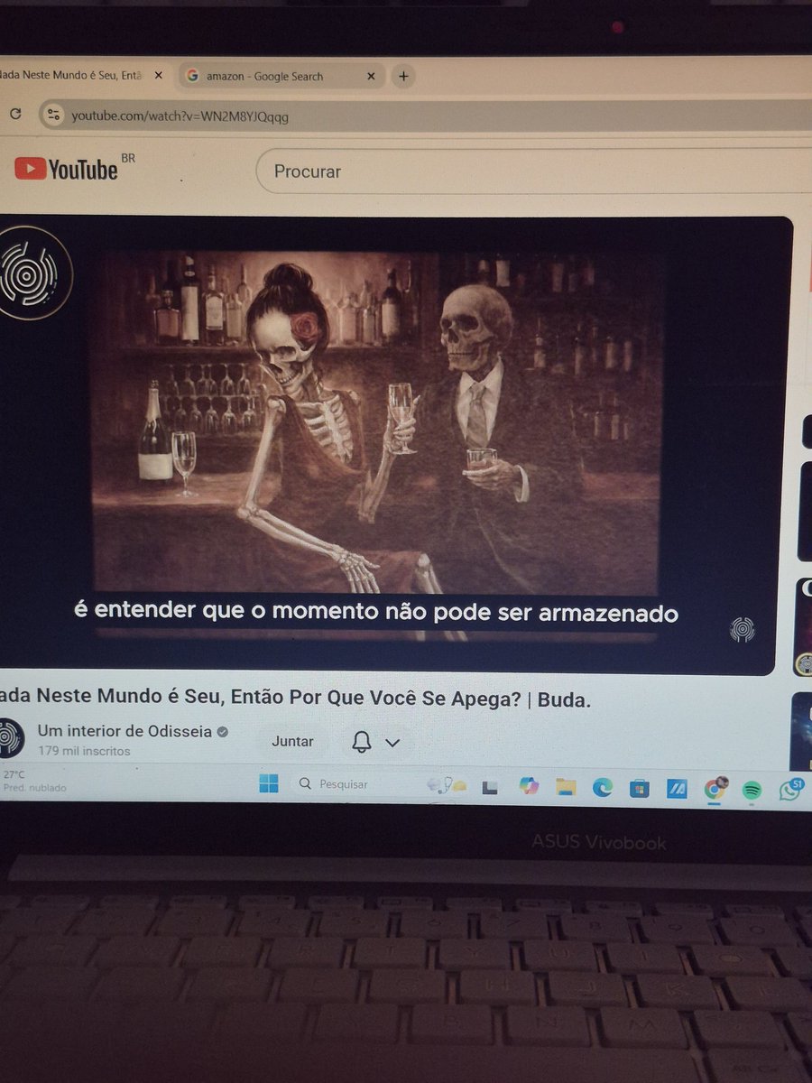 Achei very cool que um video aleatório que encontrei no YouTube fala de impermanência e com o fundo dos meus dois guardiões