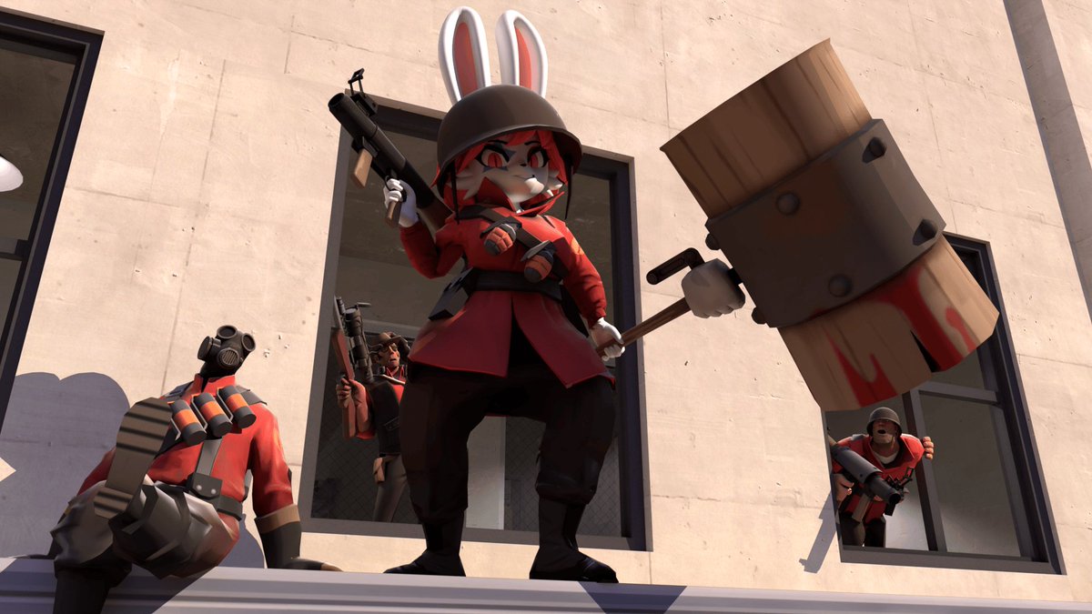 OnyxNuva's tweet image. #blender #3d #teamfortress2 #bunnygirl #furryart

Poppi decided to try out some clothes and weapons from the TF2 universe. She certainly has taken to the universe well.

- Poppi: @MonsterBoxENT
- TF2 assets by Valve
- Assets provided through TF2Trifecta &amp;amp; hisanimations