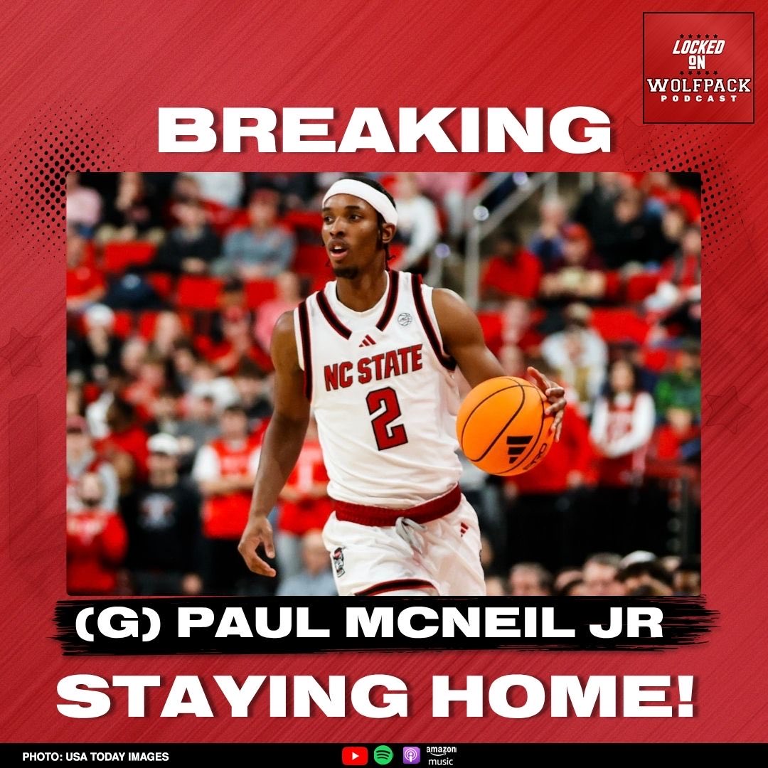 LO_Wolfpack's tweet image. BREAKING: NC State Guard Paul McNeil Jr WILL RETURN for his Junior Season in Raleigh. 

The ACC’s Top 3 Point Shooter (42.7%) has removed his name from the Transfer Portal to play for Justin Gainey &amp;amp; the Wolfpack. 

Loyal to the soil. Running it back with the PACK.