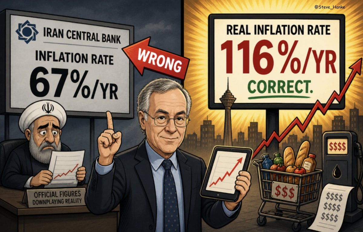 Ran Inflation Iran’s Central Bank reports its inflation rate is 67%/yr. WRONG. Today ...