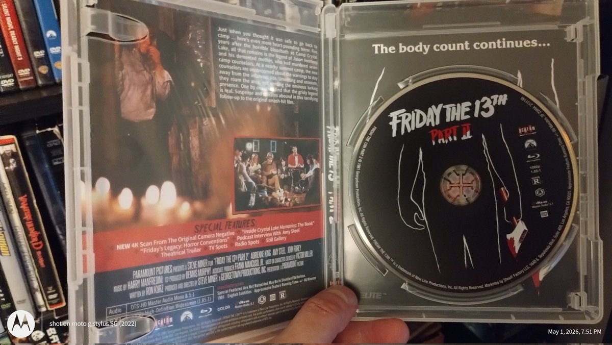 annericelover's tweet image. #HAPPY45THANNIVERSARY TO #FRIDAYTHE13TH2 (1981) 
Iit's the 45th anniversary of one of my favorite sequels in the F13TH saga. May 1, 1981 to be exact &amp;amp; it's appropriate that it's on a Friday. 
@F13thFranchise @Friday13thGame #PhysicalMedia 
#BluRay #F13thBluRay