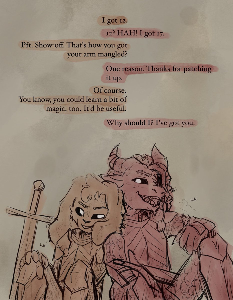 splashyff's tweet image. Dogday: "After I turned 16, I joined the Hallowed Defenders. I wanted to learn to fight and help protect people. There, I met someone."
(#smilingcritters dnd au) #dogday #simonsmoke
