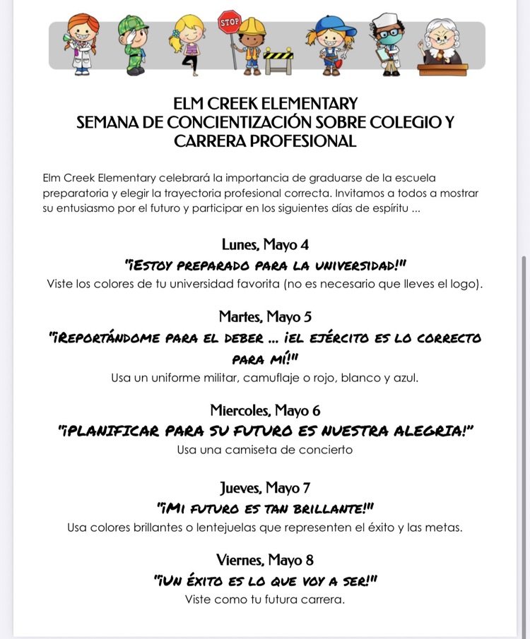 swisd_ece's tweet photo. Next Friday is Career Day, so let's think about the future with some theme days! https://t.co/sApt4TcGzE