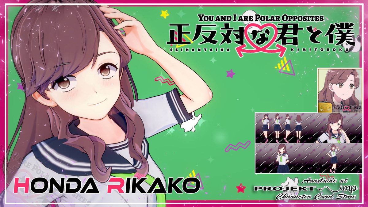 Projekt_IMP's tweet image. [KK] You and I are Polar Opposites ~ Honda Rikako

----- Card &amp;amp; Mod Pack -----
► Download : projektimp.gumroad.com/l/pzkzdg
► Gumroad : projektimp.gumroad.com
► Payhip : payhip.com/ProjektIMPWorld

#kk #fanart #anime #game #youandiarepolaropposites #seihantainakimitoboku #hondarikako